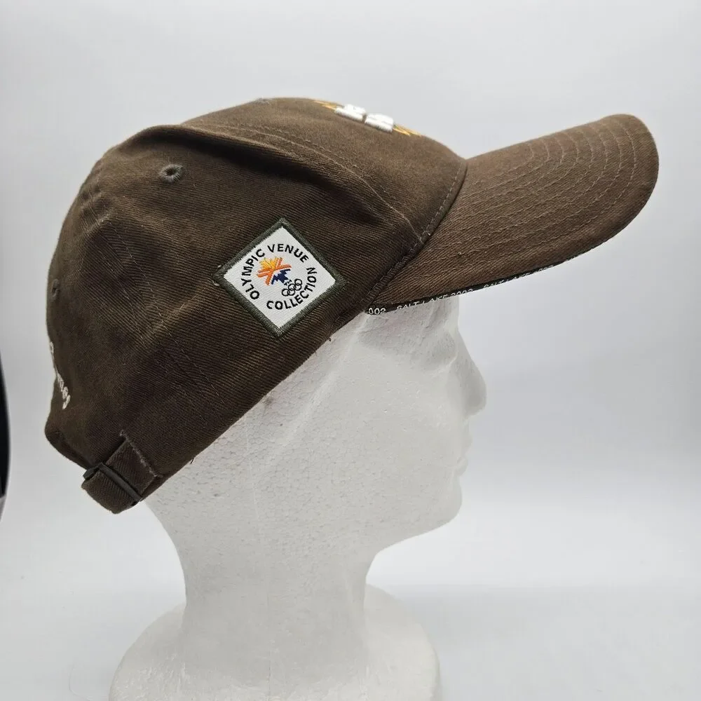 Salt Lake 2002 Olympic Games Strapback Hat Ice Hockey Venue Collection Brown VTG